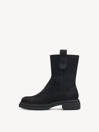 Tamaris Lederstiefelette - Schwarz Warmfutter Tamaris Lederstiefelette - Schwarz Warmfutter
