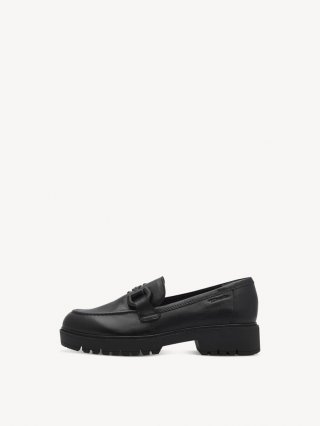 Tamaris Lederslipper - Schwarz Tamaris Lederslipper - Schwarz