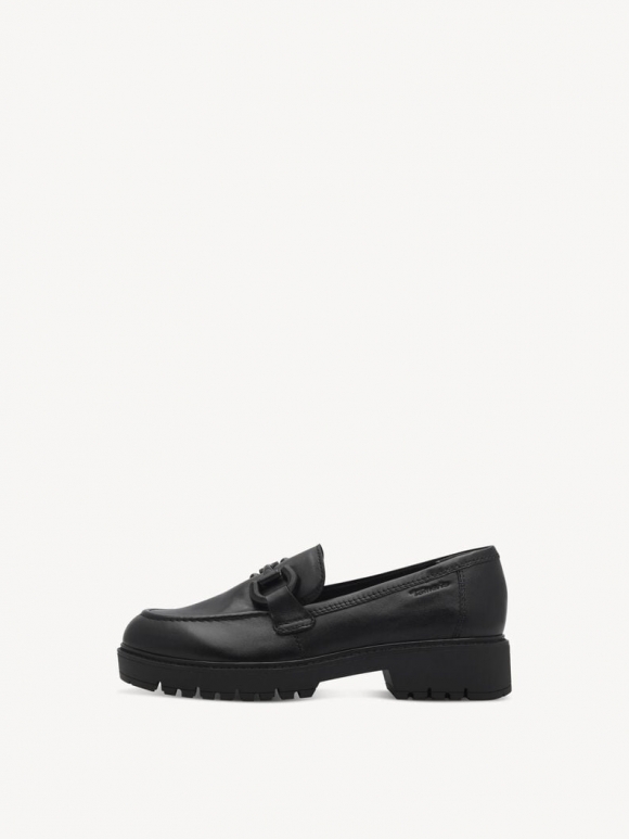 Tamaris Lederslipper - Schwarz Tamaris Lederslipper - Schwarz