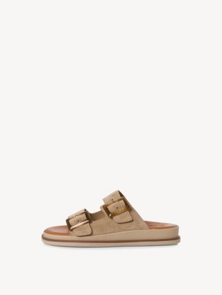 Tamaris Lederpantolette - Beige Tamaris Lederpantolette - Beige