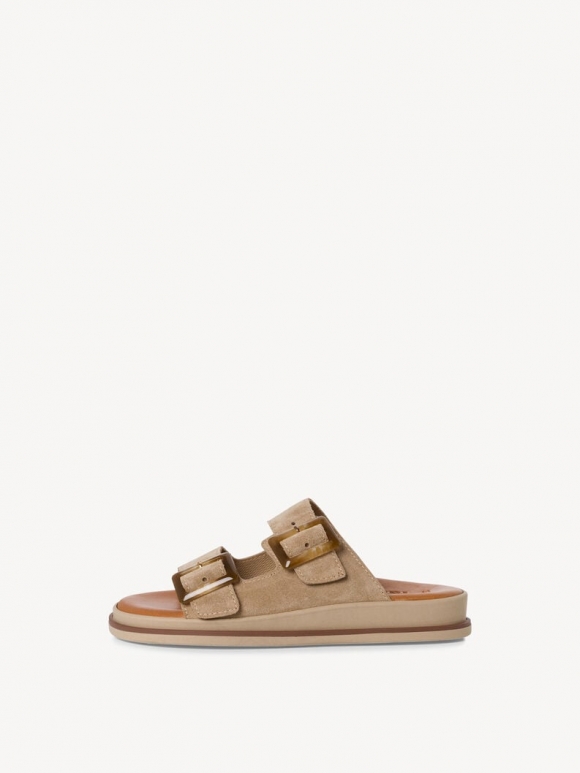 Tamaris Lederpantolette - Beige Tamaris Lederpantolette - Beige