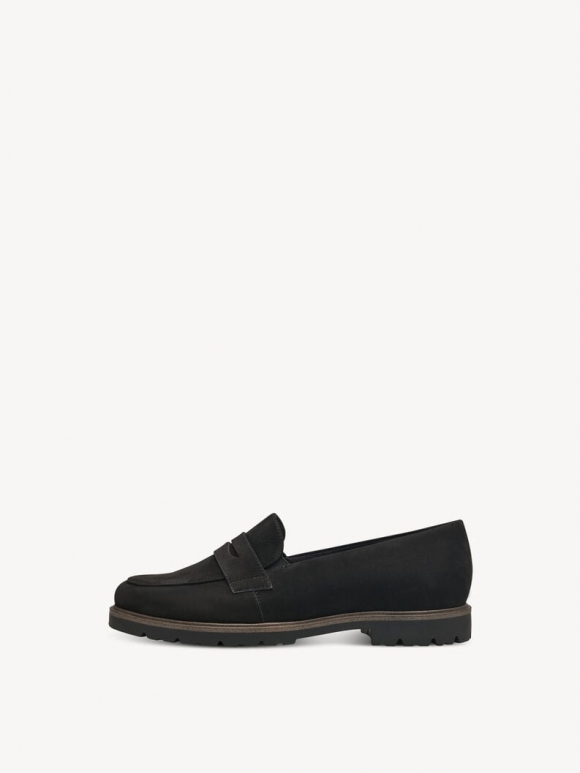 Tamaris Lederslipper - Schwarz Tamaris Lederslipper - Schwarz