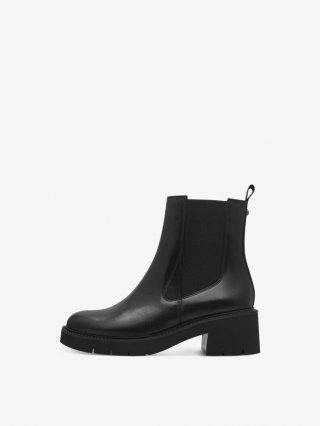 Tamaris Leder Chelsea Boot - Schwarz Tamaris Leder Chelsea Boot - Schwarz
