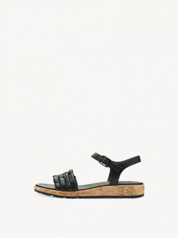 Tamaris Ledersandalette - Schwarz