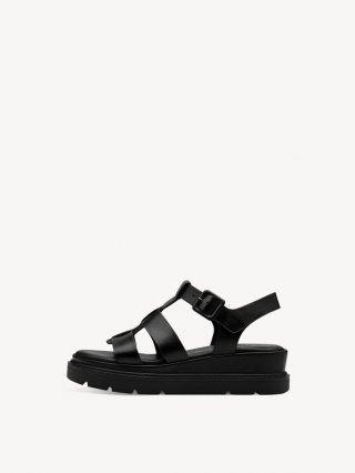 Tamaris Ledersandalette - Schwarz