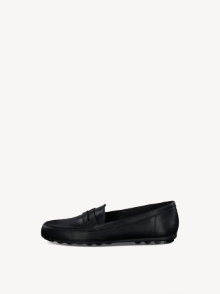 Tamaris Ledermoccassin - Schwarz Tamaris Ledermoccassin - Schwarz