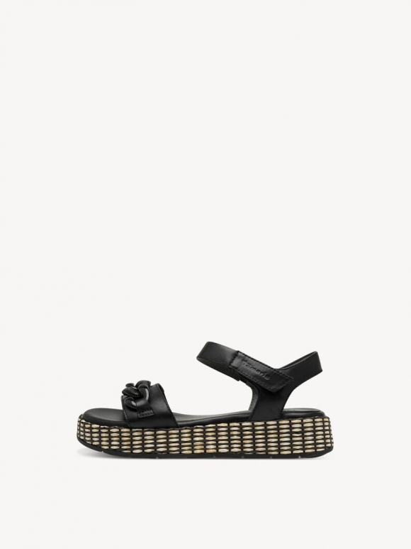 Tamaris Ledersandalette - Schwarz