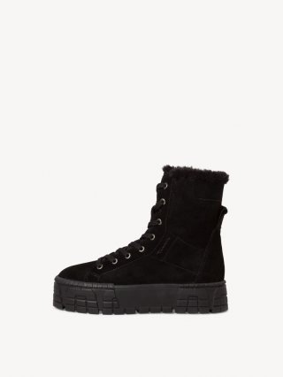 Tamaris Lederstiefelette - Schwarz Warmfutter Tamaris Lederstiefelette - Schwarz Warmfutter