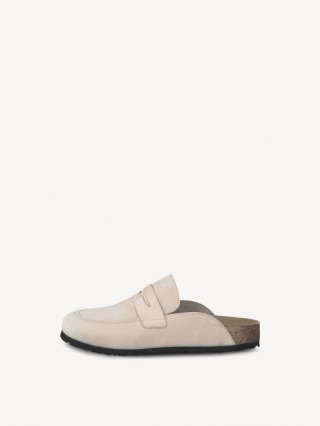 Tamaris Lederpantolette - Grau