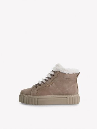 Tamaris Lederstiefelette - Beige Warmfutter Tamaris Lederstiefelette - Beige Warmfutter
