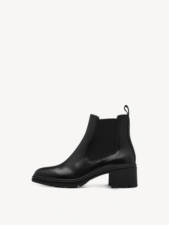 Tamaris Leder Chelsea Boot - Schwarz Tamaris Leder Chelsea Boot - Schwarz