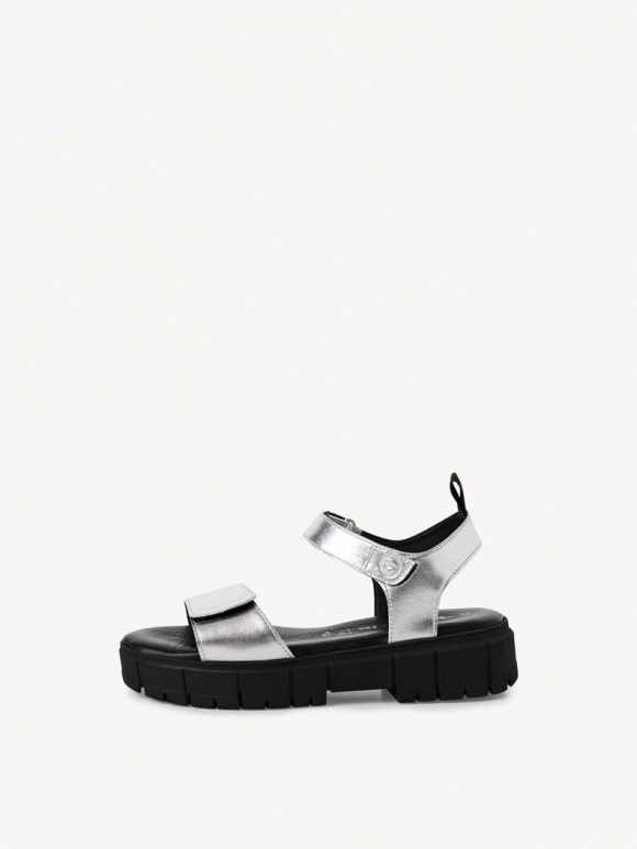 Tamaris Ledersandalette - Silber