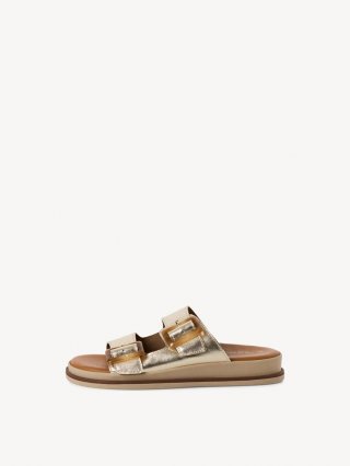 Tamaris Lederpantolette - Gold