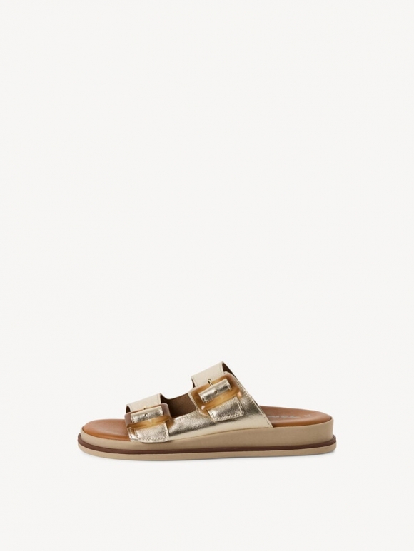 Tamaris Lederpantolette - Gold Tamaris Lederpantolette - Gold