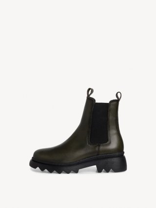 Tamaris Leder Chelsea Boot - Grün