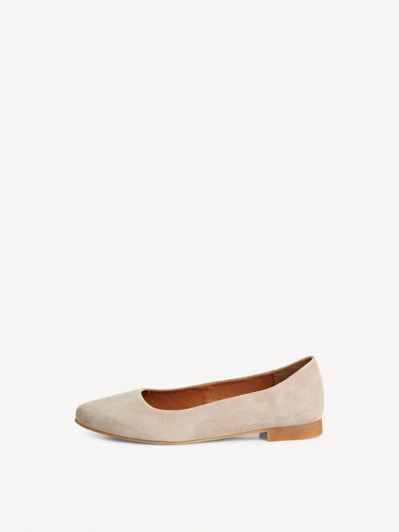 Tamaris Lederballerina - Beige Tamaris Lederballerina - Beige