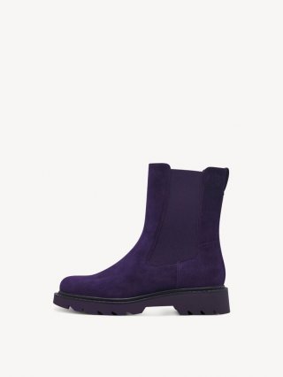 Tamaris Leder Chelsea Boot - Lila
