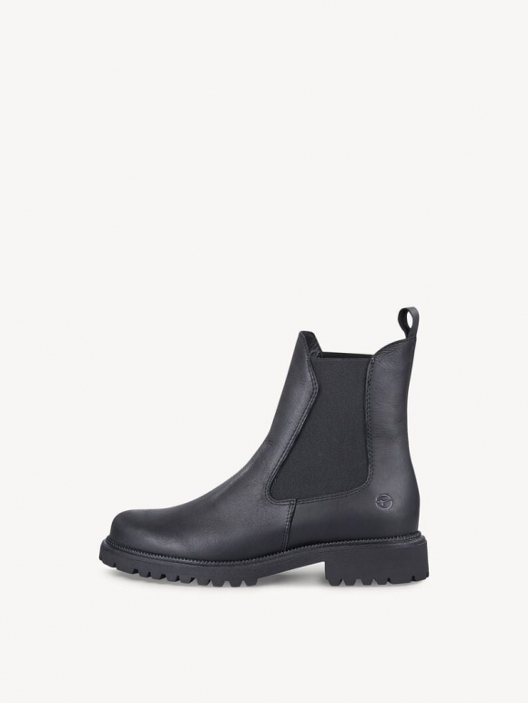 Tamaris Leder Chelsea Boot - Schwarz Tamaris Leder Chelsea Boot - Schwarz