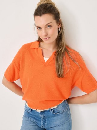 Tamaris Polo Sweater - Orange