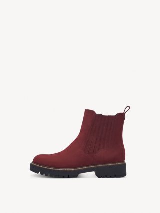 Tamaris Leder Chelsea Boot - Rot Tamaris Leder Chelsea Boot - Rot