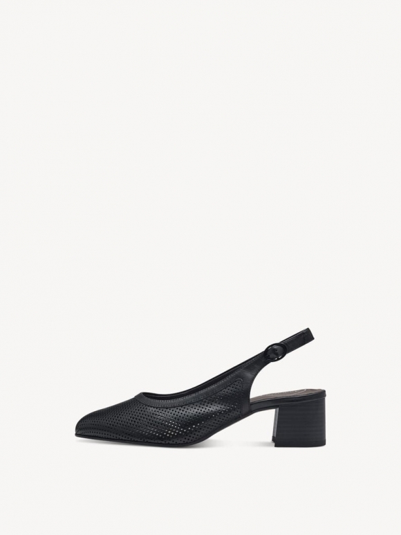 Tamaris Lederslingpumps - Schwarz Tamaris Lederslingpumps - Schwarz