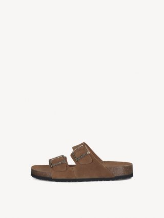 Tamaris Lederpantolette - Braun Tamaris Lederpantolette - Braun