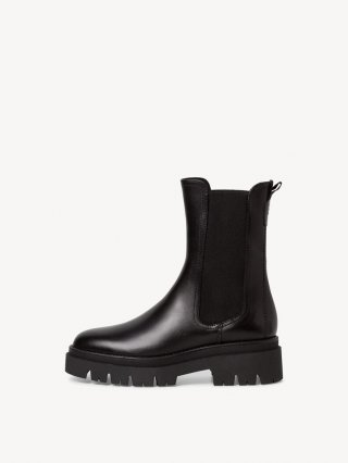 Tamaris Leder Chelsea Boot - Schwarz