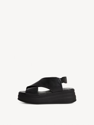 Tamaris Ledersandalette - Schwarz