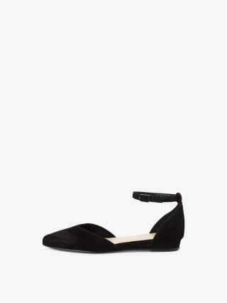 Tamaris Lederballerina - Schwarz Tamaris Lederballerina - Schwarz