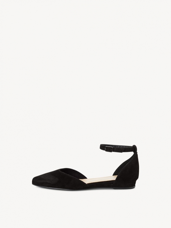 Tamaris Lederballerina - Schwarz Tamaris Lederballerina - Schwarz