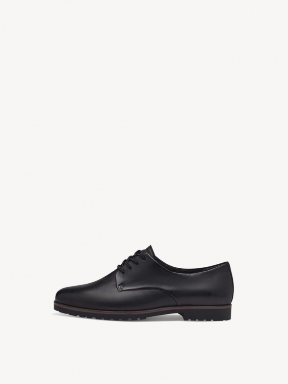 Tamaris Lederhalbschuh - Schwarz