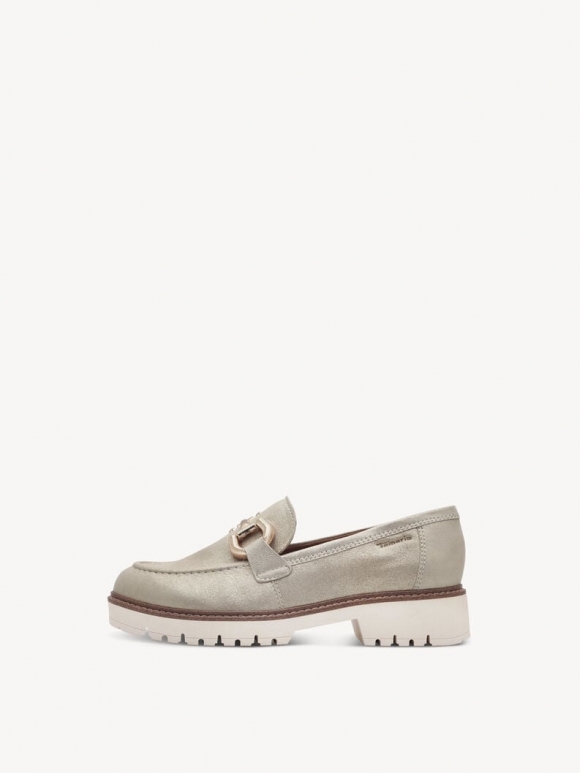 Tamaris Lederslipper - Beige