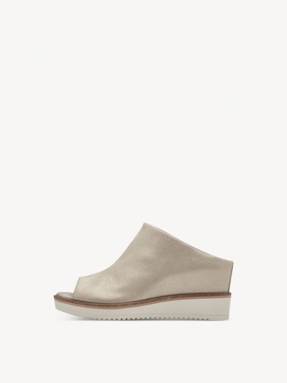 Tamaris Lederpantolette - Beige Tamaris Lederpantolette - Beige