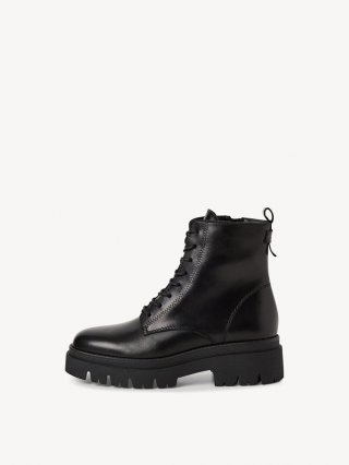 Tamaris Lederstiefelette - Schwarz Tamaris Lederstiefelette - Schwarz