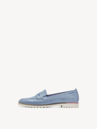 Tamaris Lederslipper - Blau