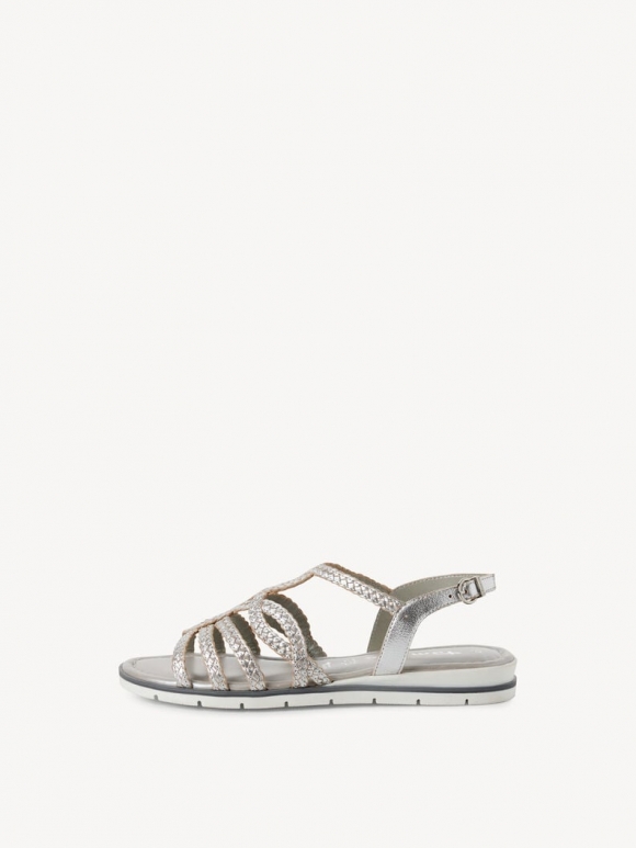 Tamaris Ledersandale - Metallic