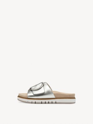 Tamaris Lederpantolette - Silber Tamaris Lederpantolette - Silber