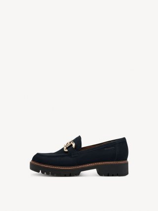 Tamaris Lederslipper - Blau