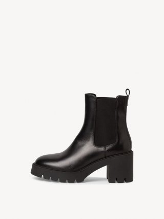 Tamaris Leder Chelsea Boot - Schwarz Tamaris Leder Chelsea Boot - Schwarz