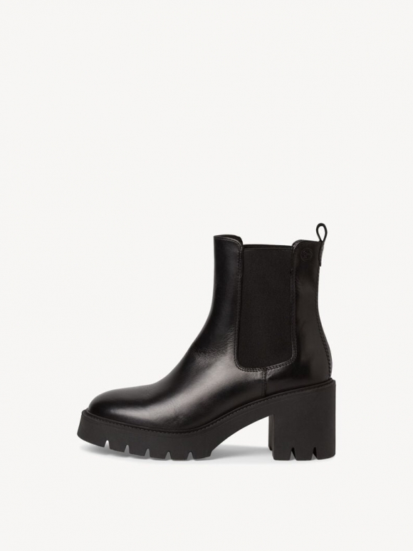 Tamaris Leder Chelsea Boot - Schwarz Tamaris Leder Chelsea Boot - Schwarz
