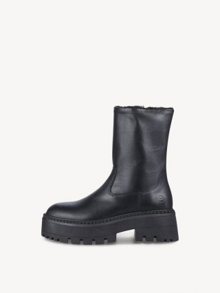 Tamaris Lederstiefelette - Schwarz Warmfutter Tamaris Lederstiefelette - Schwarz Warmfutter
