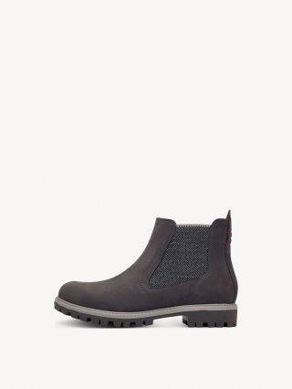 Tamaris Leder Chelsea Boot - Grau Tamaris Leder Chelsea Boot - Grau