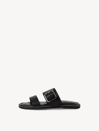 Tamaris Lederpantolette - Schwarz Tamaris Lederpantolette - Schwarz