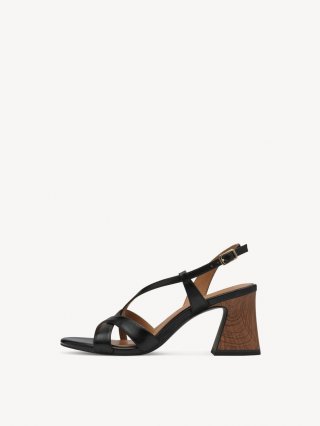 Tamaris Ledersandalette - Schwarz