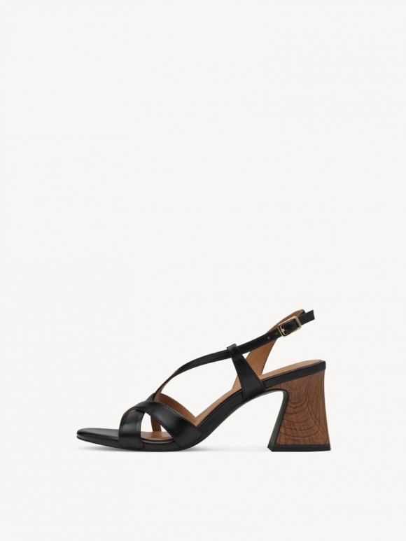 Tamaris Ledersandalette - Schwarz