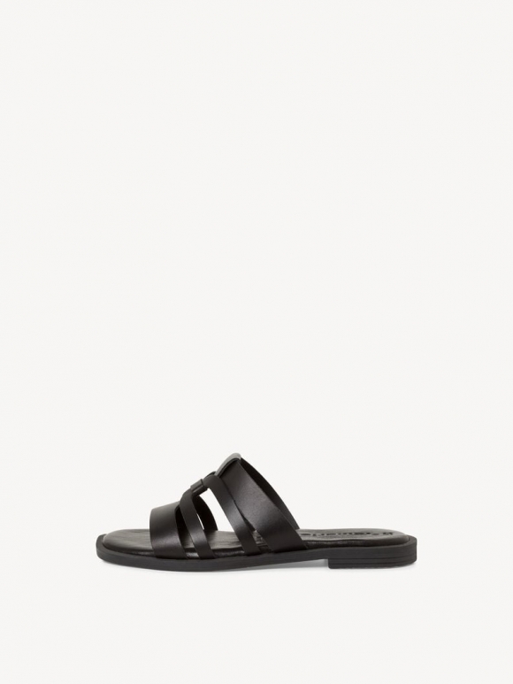 Tamaris Lederpantolette - Schwarz Tamaris Lederpantolette - Schwarz