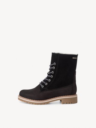 Tamaris Lederstiefelette - Schwarz Warmfutter Tamaris Lederstiefelette - Schwarz Warmfutter