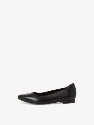 Tamaris Lederballerina - Schwarz Tamaris Lederballerina - Schwarz