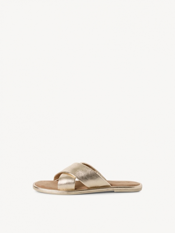 Tamaris Lederpantolette - Gold