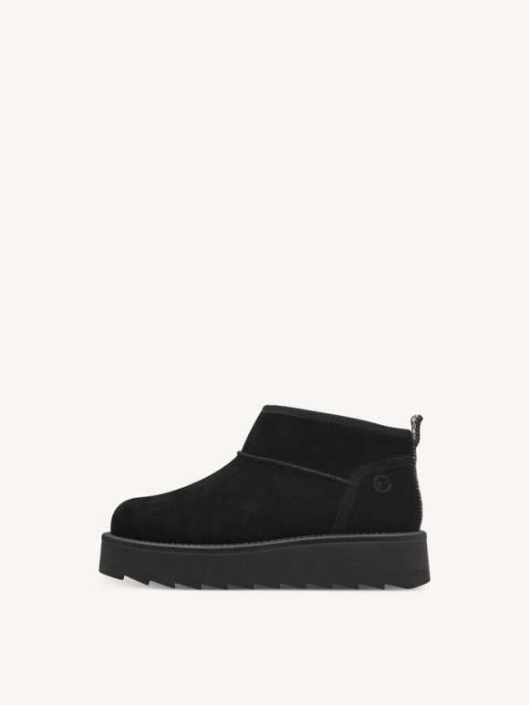 Tamaris Lederstiefelette - Schwarz Warmfutter Tamaris Lederstiefelette - Schwarz Warmfutter